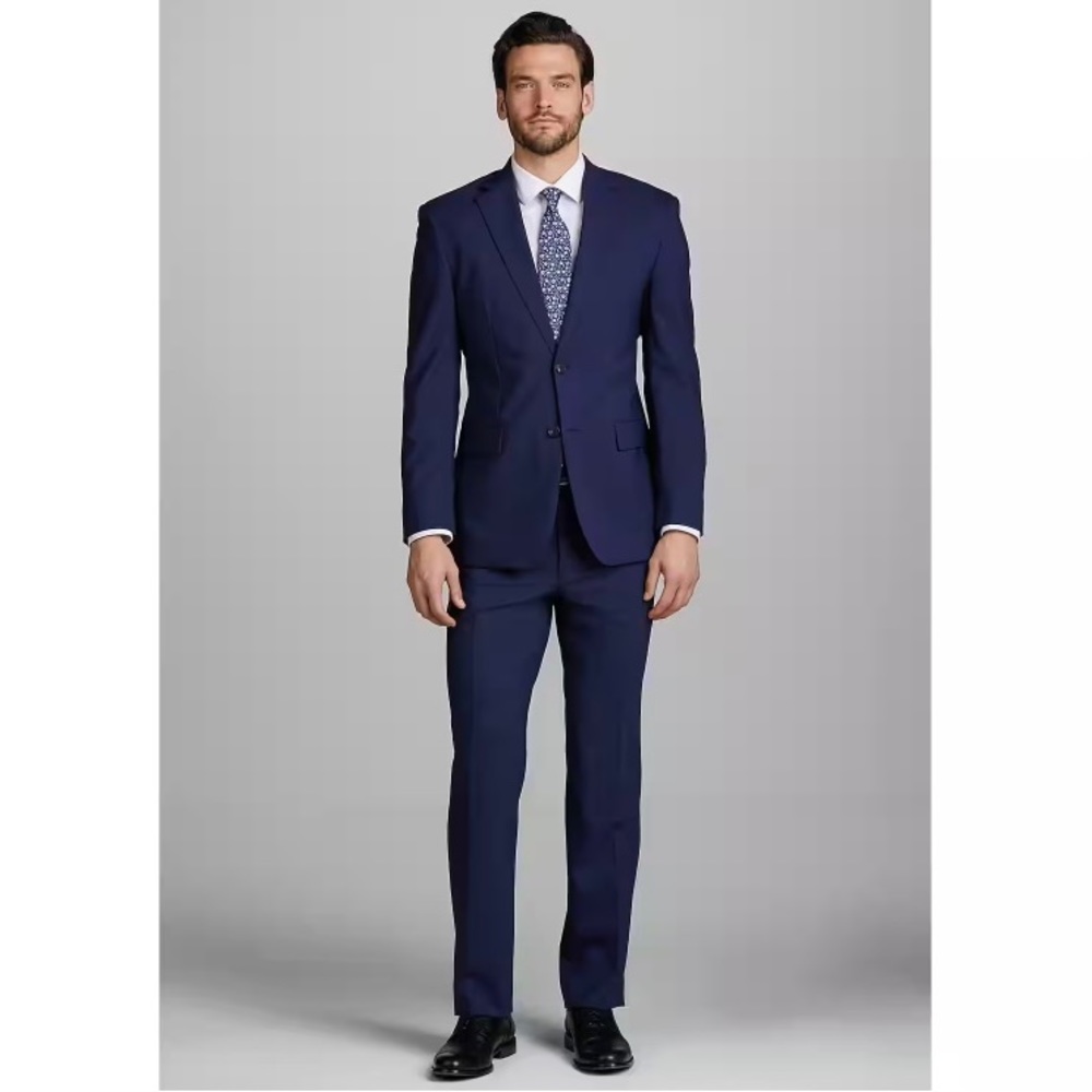 NWT Jos. A. Bank Slim Fit Suit, Bright Blue Size 40R/34W